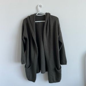 Olive green cardigan
